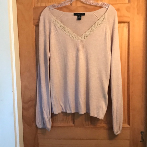 V Neck Silk/Wool Top - Picture 1 of 6